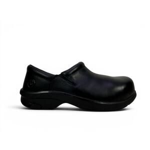 Timberland Pro Newbury Clog Alloy Toe Womens‎ 7.5 Black Leather Slip On ESD